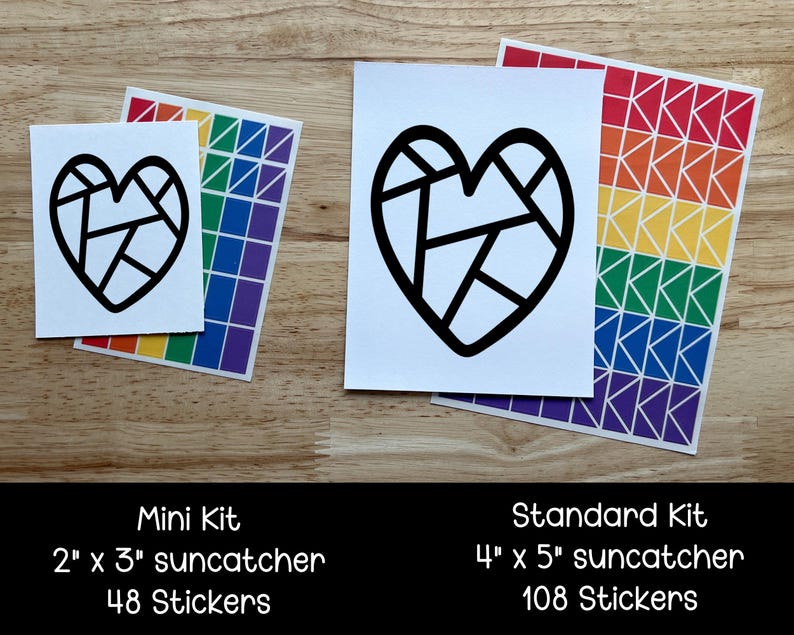 Heart Suncatcher Window Cling Craft Kit, Valentine Class Party Favor ...