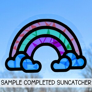 personalized name sticker suncatcher decal, faux stained glass window cling craft kits for kids, pre teenage girl gifts, art kit for toddler Bild 10