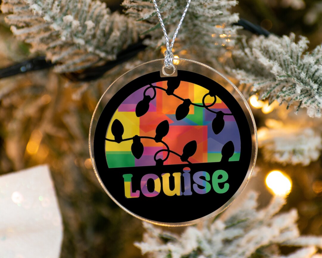 Personalized Christmas Lights Ornament Handmade Cute Etsy