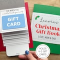Christmas Waterfall Gift Card Book, Handmade Cash Money Holder, Stocking Stuffer for College Student, Holiday Card Holds 4-5 Gift Cards