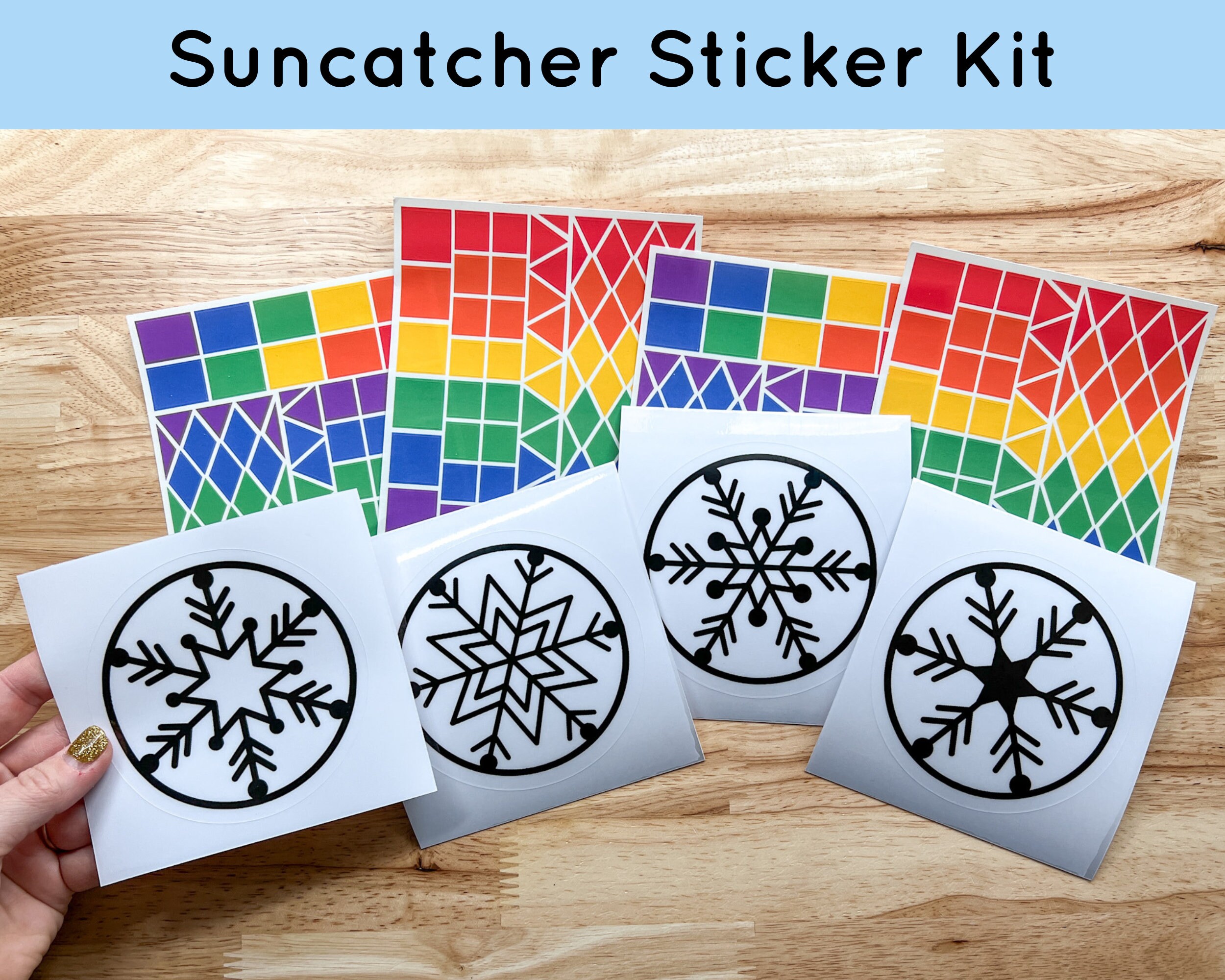 Snowflakes Suncatcher Kit Christmas Crafts Kids Craft Kit 