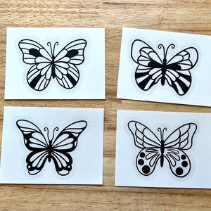 butterfly suncatcher window sticker set, spring preschool craft kits for kids, garden birthday party activities zdjęcie 3