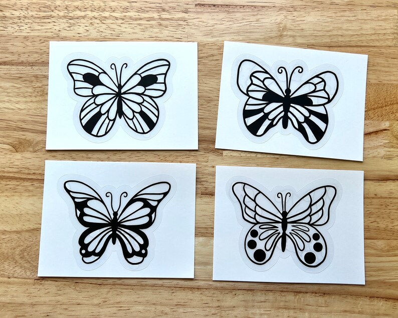 butterfly suncatcher window sticker set, spring preschool craft kits for kids, garden birthday party activities zdjęcie 3