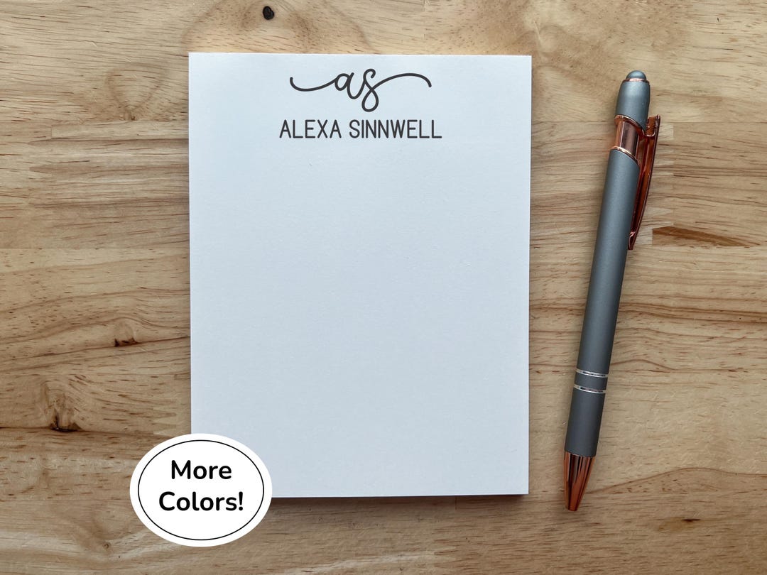 Monogram Personalized Kids Coloring Notepad, Custom Name Activity Pad ...
