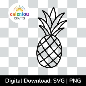 pineapple outline PNG SVG, commercial use instant digital download, summer svg cut file for cricut or silhouette, tropical fruit clipart