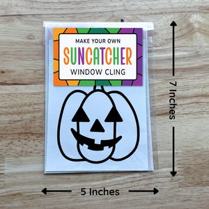 Halloween Craft Set for Kids, 4 Spooky Suncatcher Sticker Activities, Boo Basket Filler bild 5