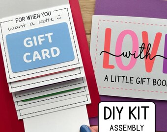 Make Your Own With Love Waterfall Gift Card Book, DIY Craft Kit Money Holder, Thinking of You Card, Assembly Required