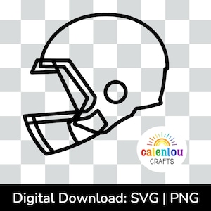 voetbalhelm overzicht PNG SVG, instant digitale download, commercieel gebruik, sportveiligheidsuitrusting svg-bestand knippen voor cricut of silhouette