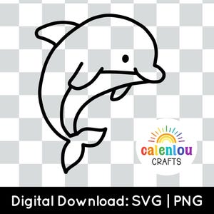dauphin PNG, SVG, téléchargement numérique instantané, usage commercial, fichier svg pour cricut, fichier de coupe silhouette, animal de l'océan, image sous la mer