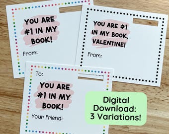 Biglietto di San Valentino con segnalibro magnetico, file PDF fai da te da stampare e file SVG da tagliare (download digitale)