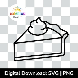 Contorno de pastel de calabaza PNG SVG, descarga digital para uso comercial, archivo de corte SVG de Acción de Gracias para silueta o Cricut, clipart de especias de otoño