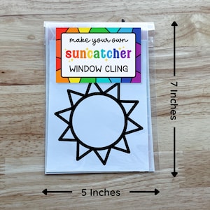 summer craft kit for kids, summer birthday party activities, suncatcher sticker kit, arts and crafts for toddler gift, airplane activities image 4