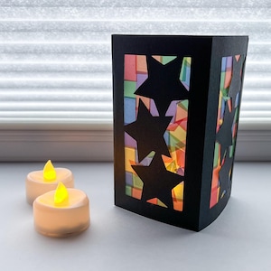 star lantern craft kits for kids, DIY Christmas luminary Christmas crafts for toddlers, stocking stuffers for girls, advent calendar fillers