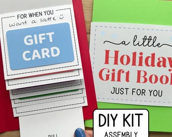 Make Your Own Holiday Waterfall Gift Card Book, DIY Craft Kit, Christmas Cash Money Holder, Assembly Required