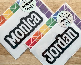 personalized name suncatcher sticker craft kit for kids