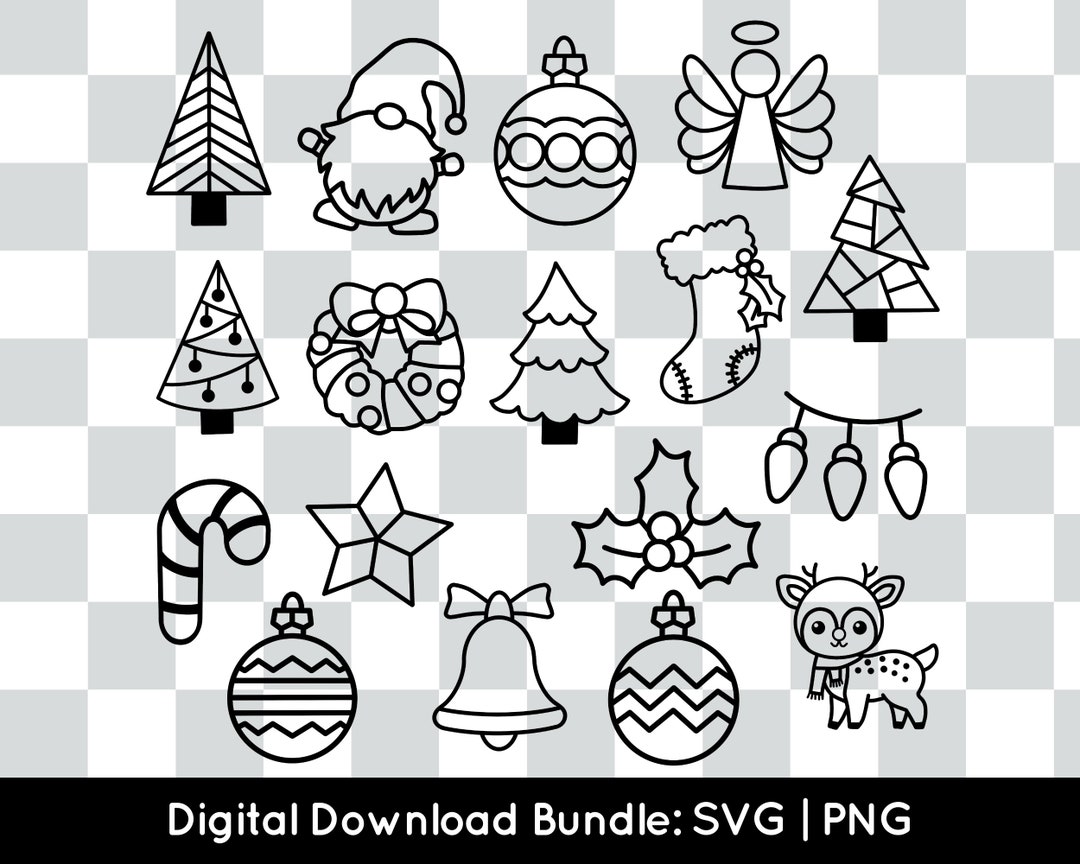 Christmas Bundle PNG, SVG Cut File for Cricut, Holiday Trees Gnome ...