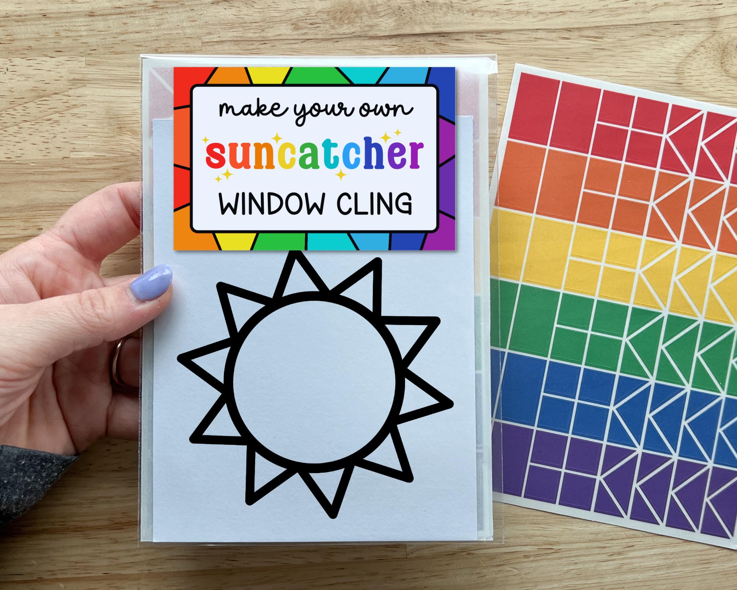 37 Bright & Fun Sun Crafts for Kids 19 sun suncatcher sticker for windows, sunshine crafts for girls,…