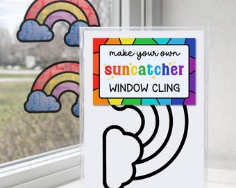 Rainbow Suncatcher Craft Kit for Kids, Birthday Party Favor for Tween Girls, Art Activity for Toddlers
