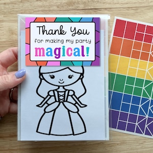 princess birthday party favors for girls, princess party craft kit for kids, fairytale birthday party activities, magical party favors for