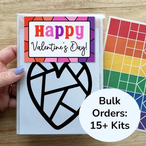 bulk valentines day cards for kids, suncatcher craft kits for kids class valentines cards for preschool valentines day activities