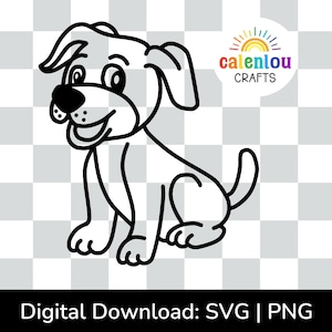 dog outline PNG SVG, commercial use instant digital download, pet animal svg file for silhouette, cricut cut file, puppy doggy pup clipart
