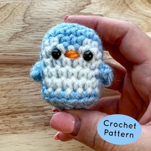 Baby Pinguin Häkelanleitung, Pinguin Ornament Häkelanleitung, Weihnachtshäkelanleitung PDF, Amigurumi Schlüsselanhänger