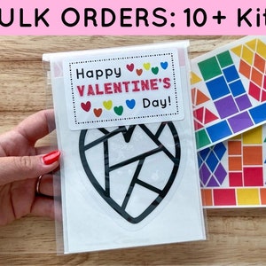 bulk valentines day cards for kids, suncatcher craft kits for kids class valentines cards for preschool valentines day activities