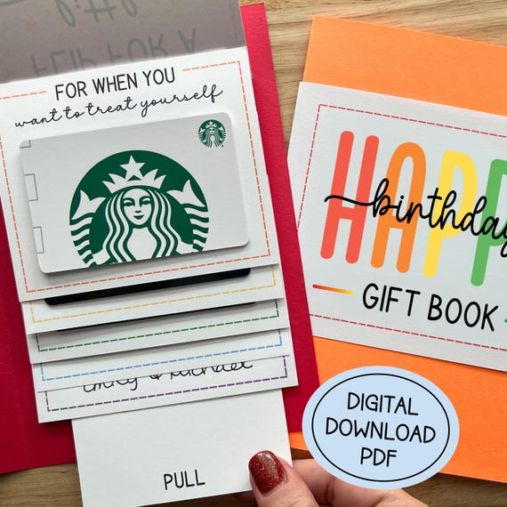 DIGITAL DOWNLOAD Waterfall Gift Card Holder Printable, Birthday Cash Money Holder PDF with Instructions and Video Tutorial