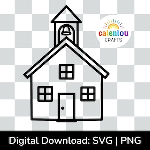 schema casa scuola PNG SVG, download digitale istantaneo per uso commerciale, file svg insegnante per cricut silhouette file di taglio clipart aula