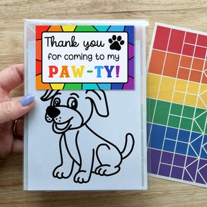 dog party favors for girls, pet birthday party activities, puppy party supplies, rainy day craft kits for girls, dog suncatcher window cling