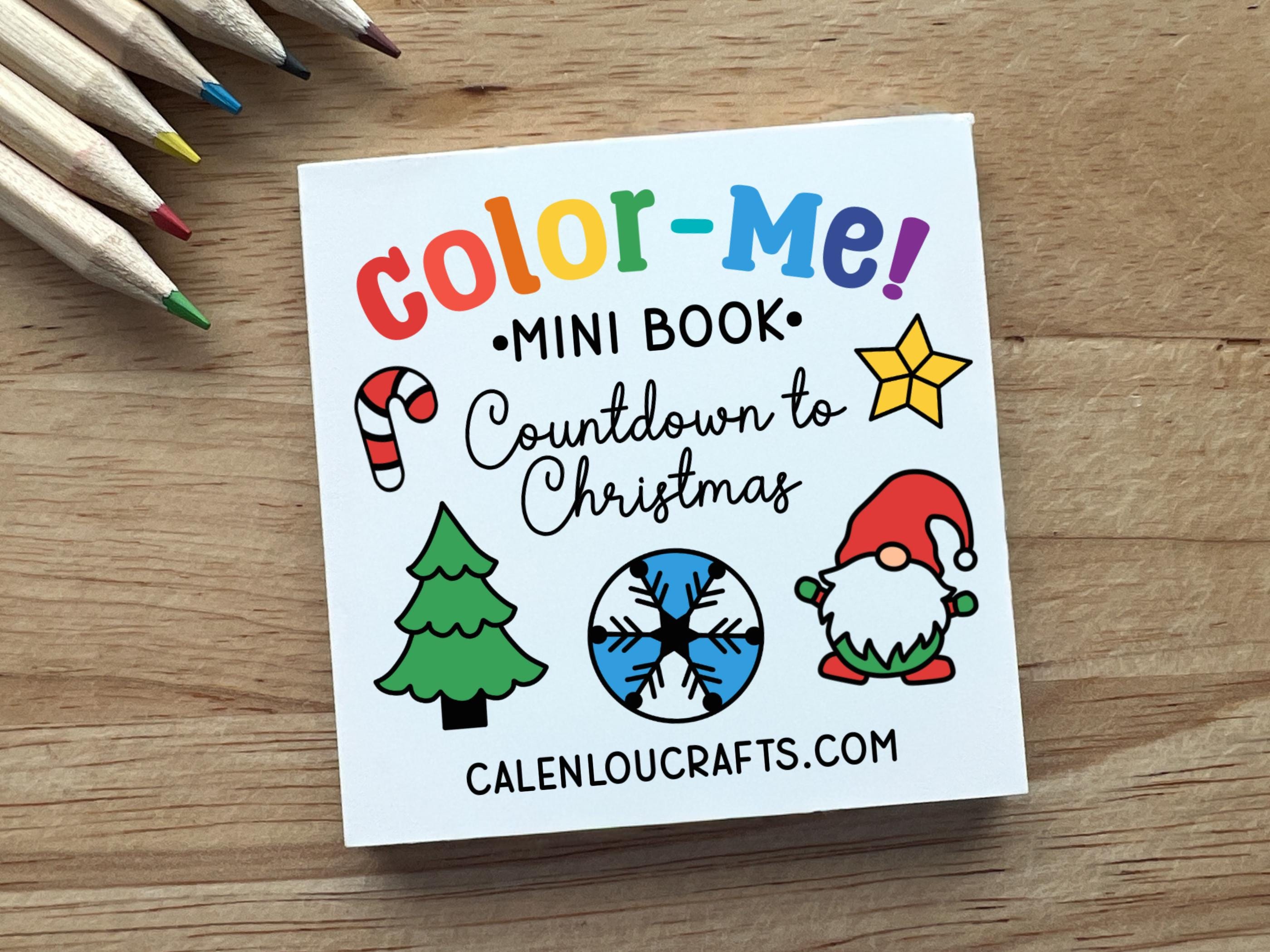 Christmas Countdown Mini Coloring Book, Advent Calendar Notepad ...