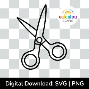 scissors outline PNG SVG, commercial use instant digital download, classroom supply svg file for cricut, teacher silhouette cut file clipart