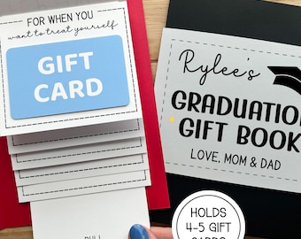 Graduation Waterfall Gift Card Holder Book, College or High School Graduation Card (Holds 4-5 Gift Cards)