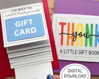 DOWNLOAD DIGITALE Porta carte regalo stampabile a forma di cascata di ringraziamento, porta denaro contante per biglietti di apprezzamento in formato PDF con istruzioni e tutorial video