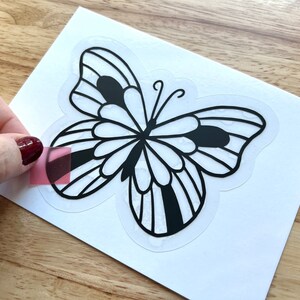 butterfly suncatcher window sticker set, spring preschool craft kits for kids, garden birthday party activities zdjęcie 2