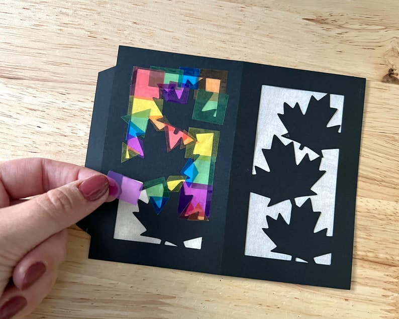 fall lantern craft kit for kids, luminaries fall decor, sticker crafts for toddlers, thanksgiving family activities, autumn leaves craft image 2