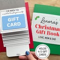 Christmas Waterfall Gift Card Book, Handmade Cash Money Gift Holder Holiday Card, Stocking Stuffer for College Student, Holds 4-5 Gift Cards