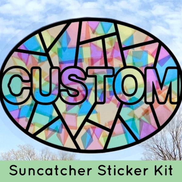 personalized craft kit for kids, art kit for boys, preschool arts and crafts for girls, window suncatcher sticker, toddler girl gifts
