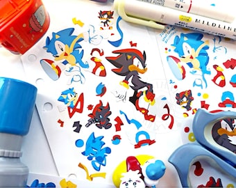 Sonic Deco Style Sticker // Sonic the Hedgehog Stickerbogen