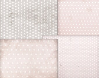 ヴィンテージ水玉模様のペーパーパック - ぼろぼろのドット模様の
