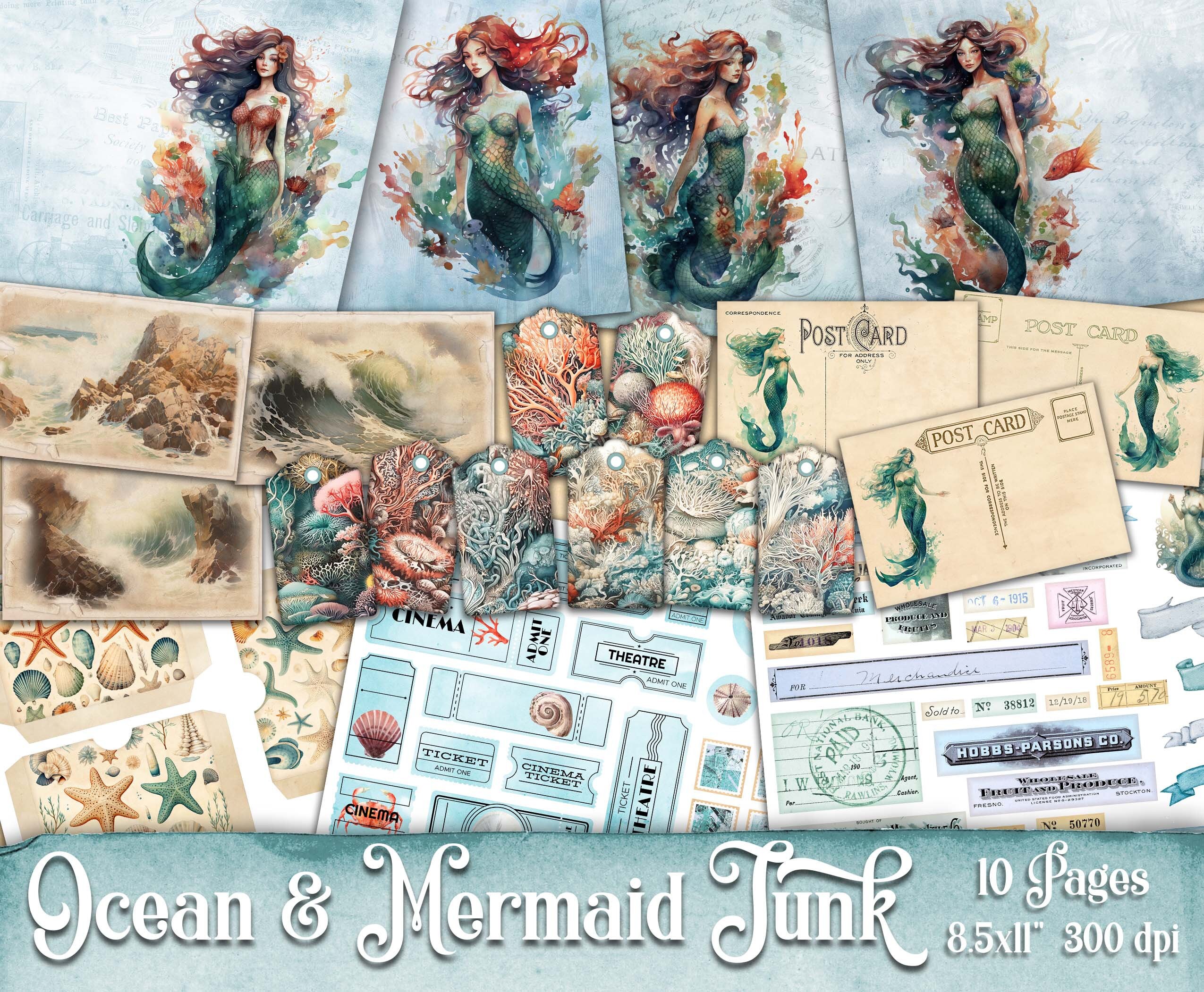 Mermaid Beach Art Box Craft Box. Arts and Crafts for Girls. 6 Art Projects  in Each Box. the Crafty Fox Box by Studio Jen Hughes. 