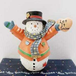 Let It Snow Snowman Figurine #79500322 Box Buddies Lang & Wise