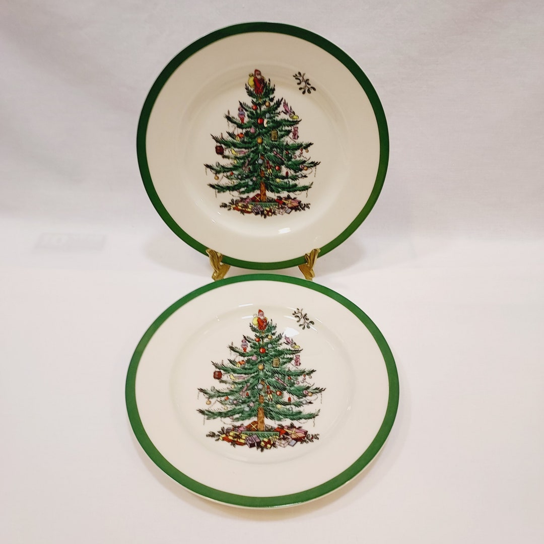 Spode Christmas Tree Salad Plates Set of 2 S3324-A8 - Etsy