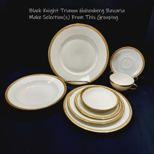 Black Knight Trianon Dinnerware Hohenberg Bavaria Choose from Options