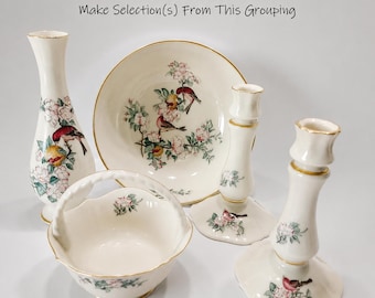 Lenox Serenade China Replacement Pieces, Candlesticks, Salad Bowl, Vase