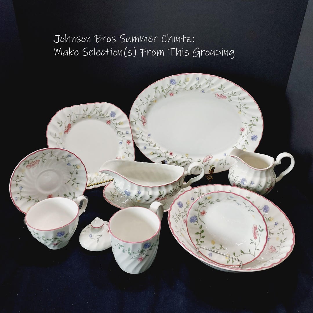 JOHNSON BRO.S 『jardiniere』　ディナープレート　4枚 Johnson Bros THE FRIENDLY VILLAGE Buffet Dinner Plate - the Old