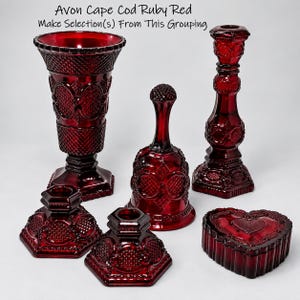 Avon 1876 Cape Cod Ruby Red Glassware Original Boxes Sold Individually