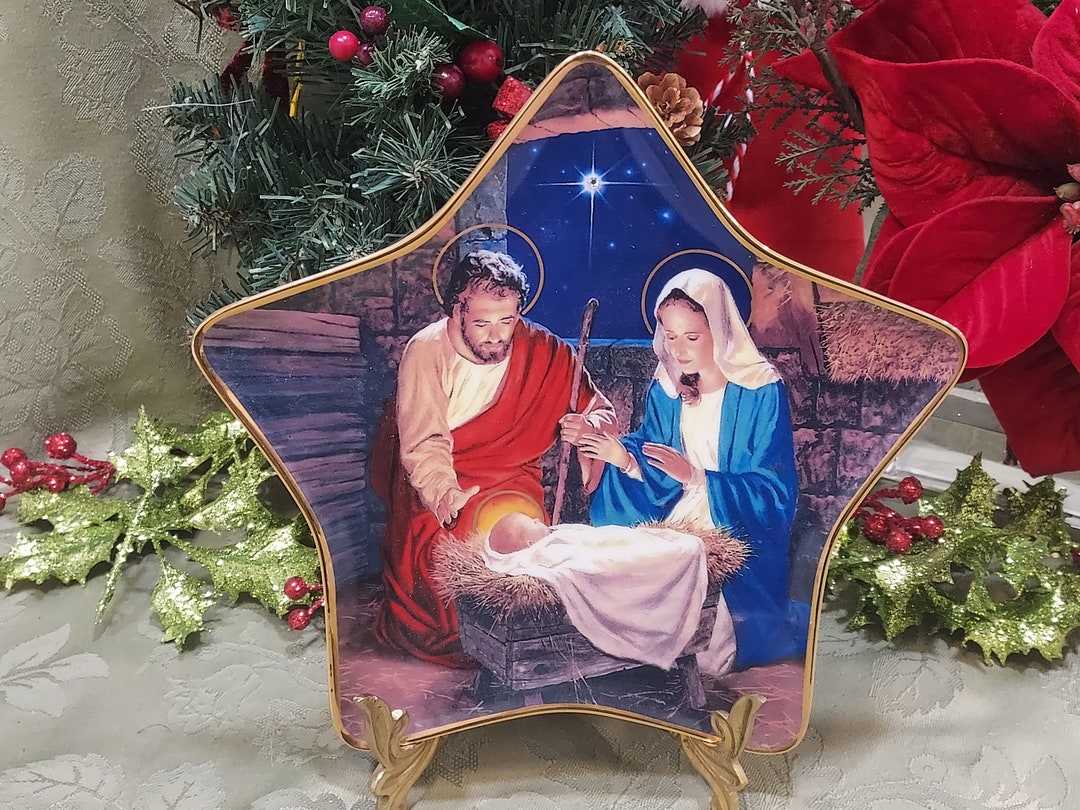Star of Bethlehem Nativity Fine Porcelain Plate KB1123 1998 / Etsy
