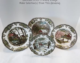 Johnson Bros Friendly Village Plates 1970s