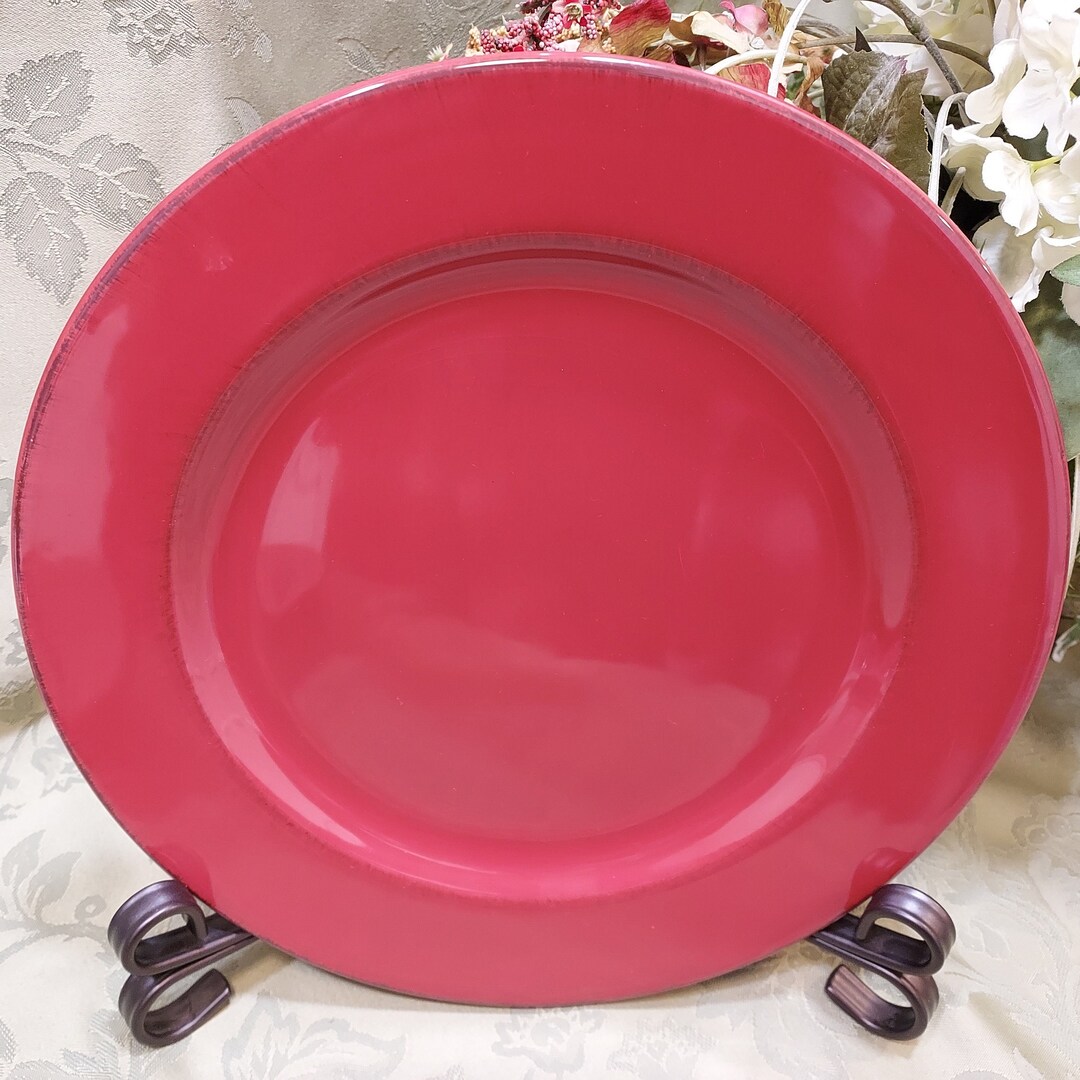 Toscana Burgundy Dinner Plate Made in Italy for Pier I Etsy